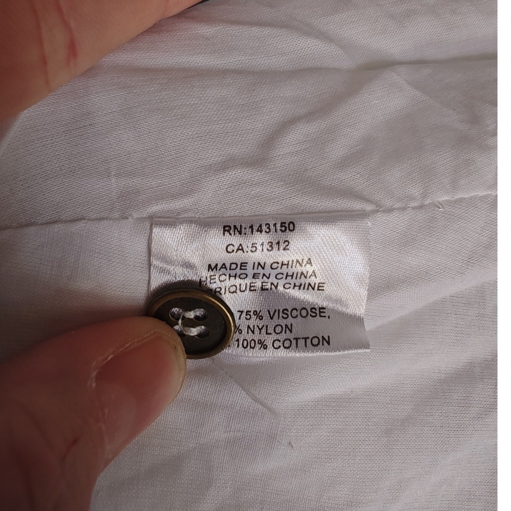 Vacate The Label Dress Standby Midi Panama Stripe Tiered Vneck White Blue M New - Picture 10 of 11